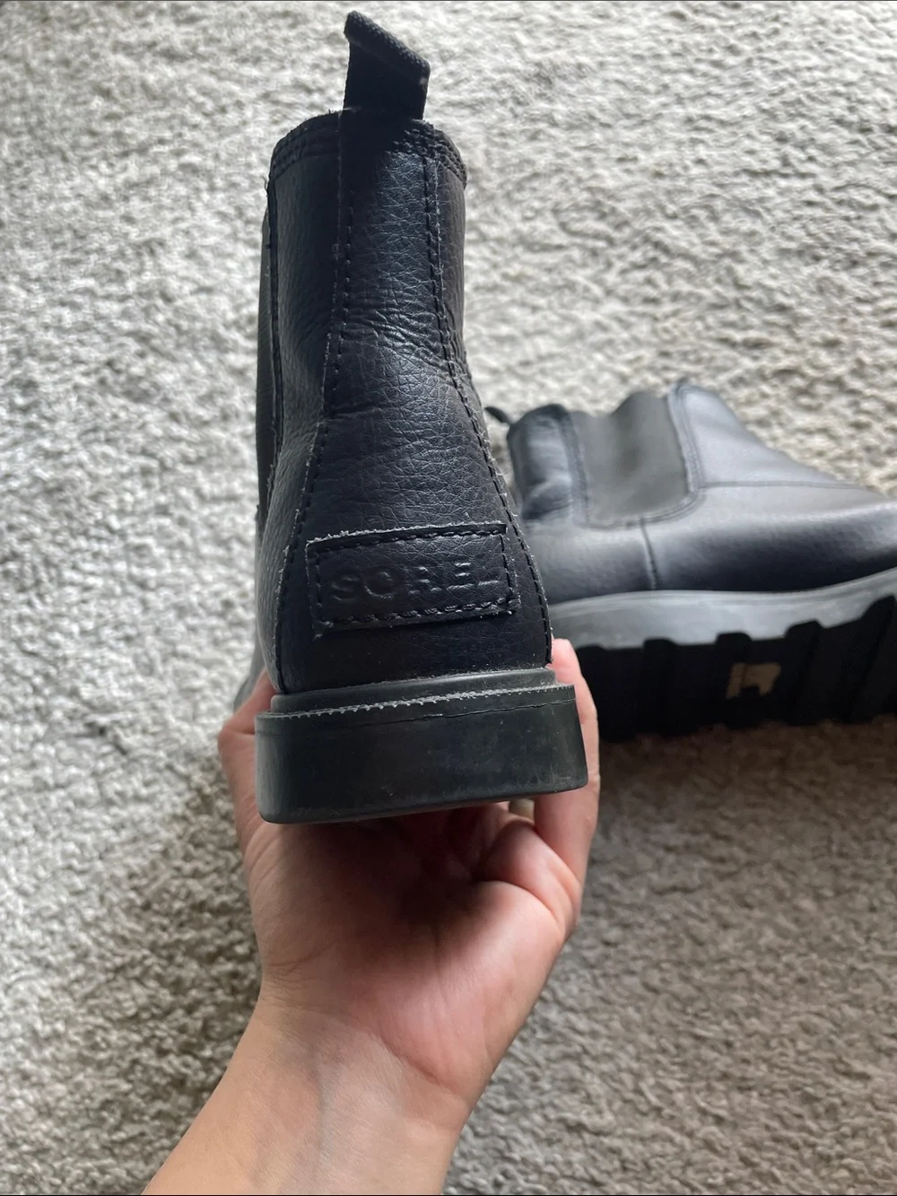 Youth Sorel Black Chelsea Boots - Rugged Slip-On Comfort.